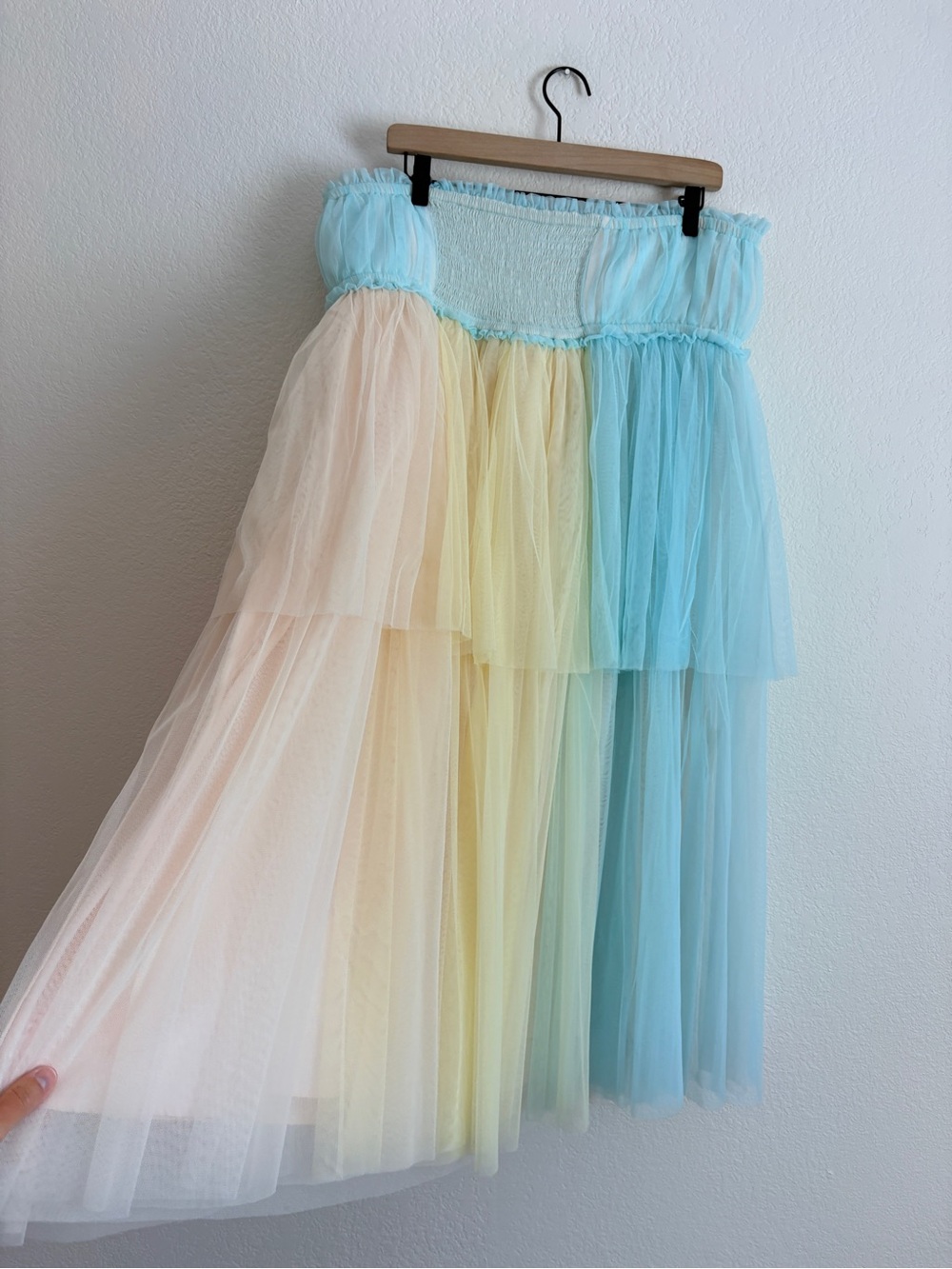 Anthropologie Pernille Rosenkilde Tulle Pastel Colorblock Dress - Picture 10 of 12